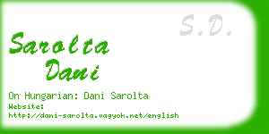 sarolta dani business card